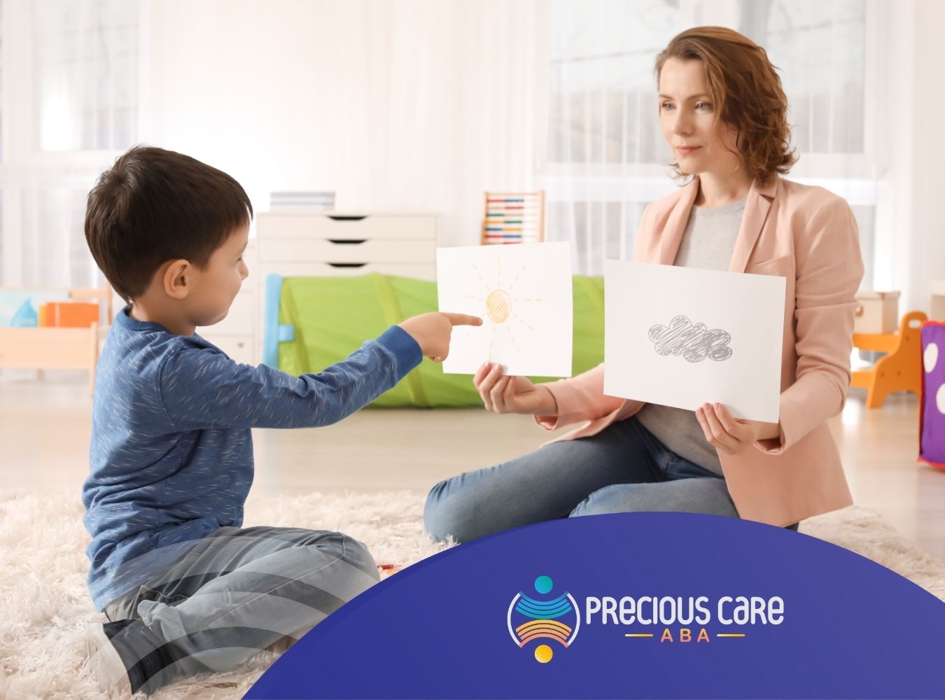 kids with their therapist learn about behavorial